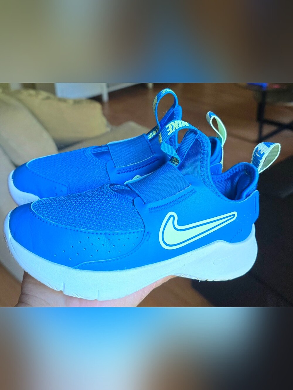 Little Kids Sz 12C NIKE FLEX RUNNER 3 'Blue/Vapor Green'